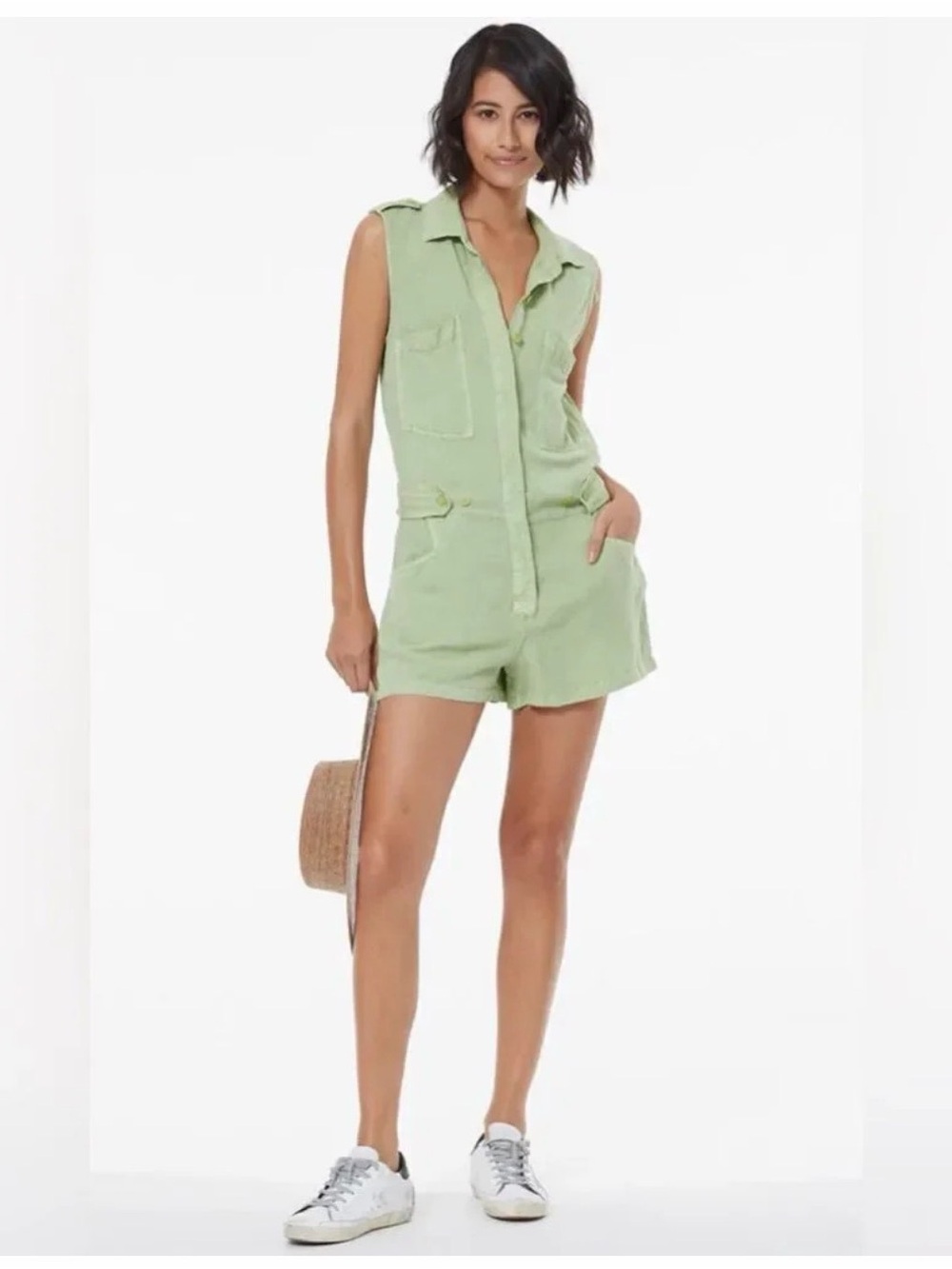 Young Fabulous & Broke Hudson Bayleaf Pigment Romper Size S